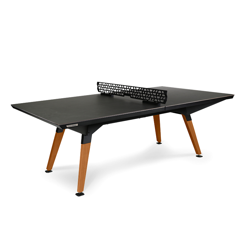 Origin Medium Outdoor Table Tennis Table – Dark Stone Black with integrated magnetic net