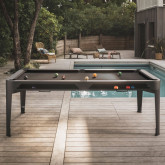 Mesa de billar Hyphen marco negro / paño gris oscuro