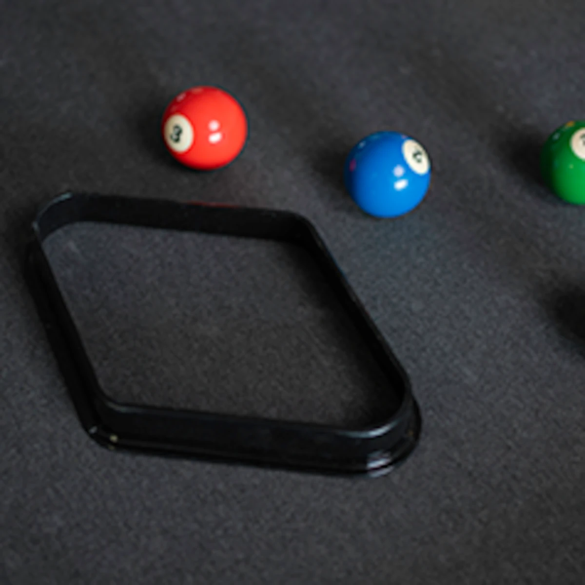 Losange de billard noir pour positionner les billes